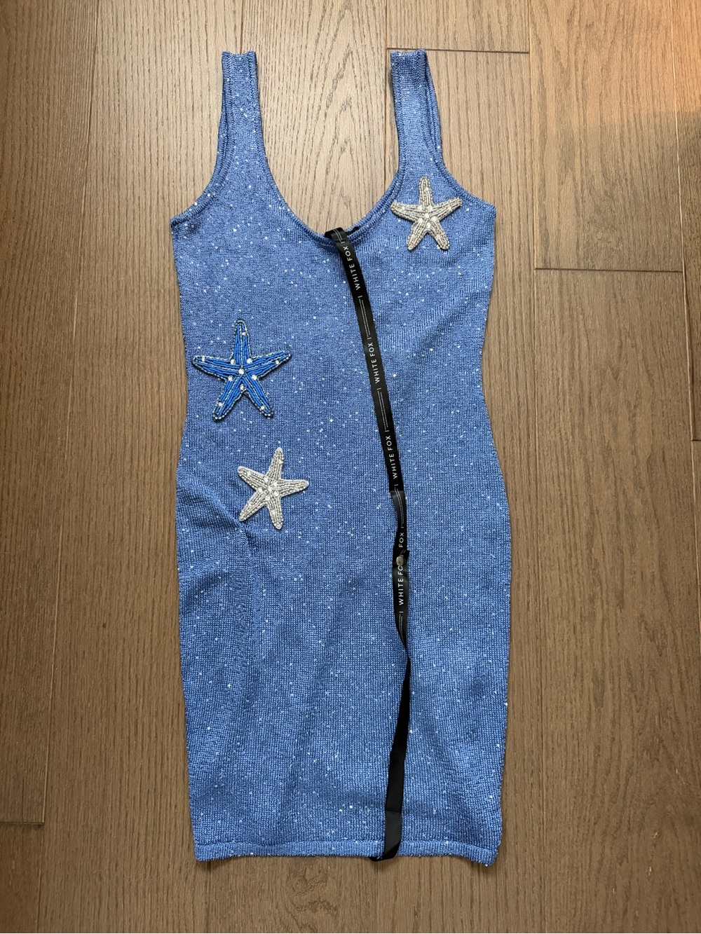 Gen Z Love Sequin Knit Mini Dress Blue - Picture 2 of 4